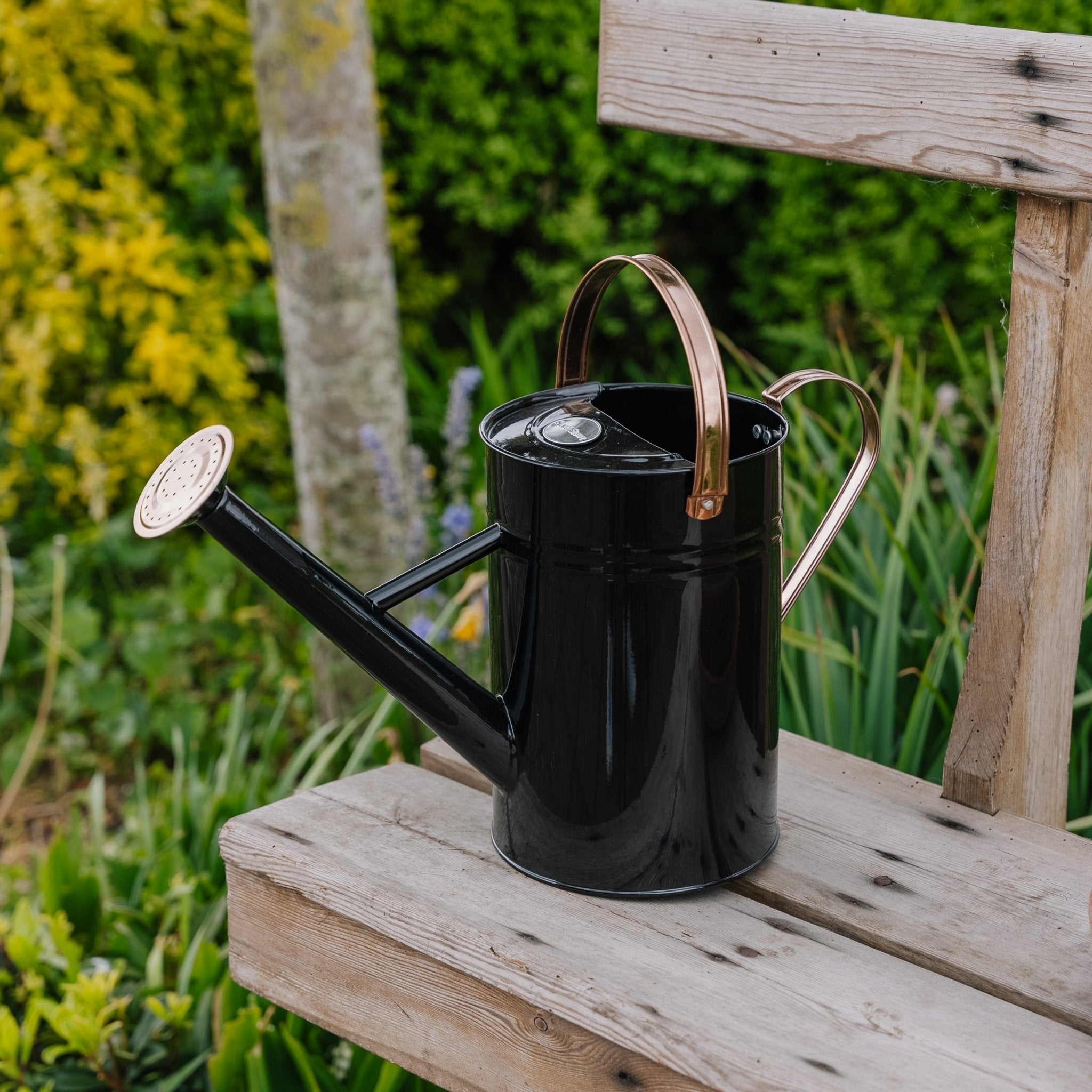 Metallgießkanne, 4,5 l, schwarz – zeitlos