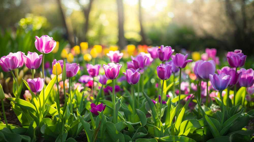 Lila Tulpen