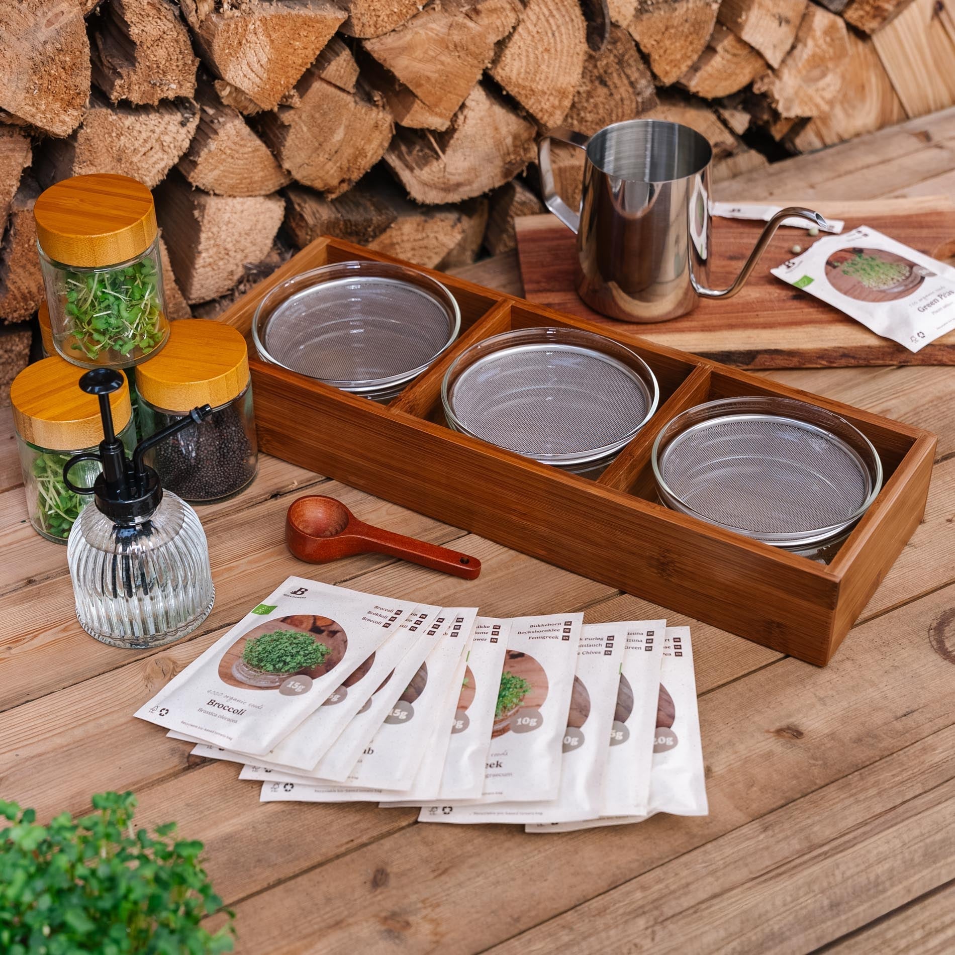 Alles - in - einem Microgreens - Paket - 10 Beutel Bio - Samen