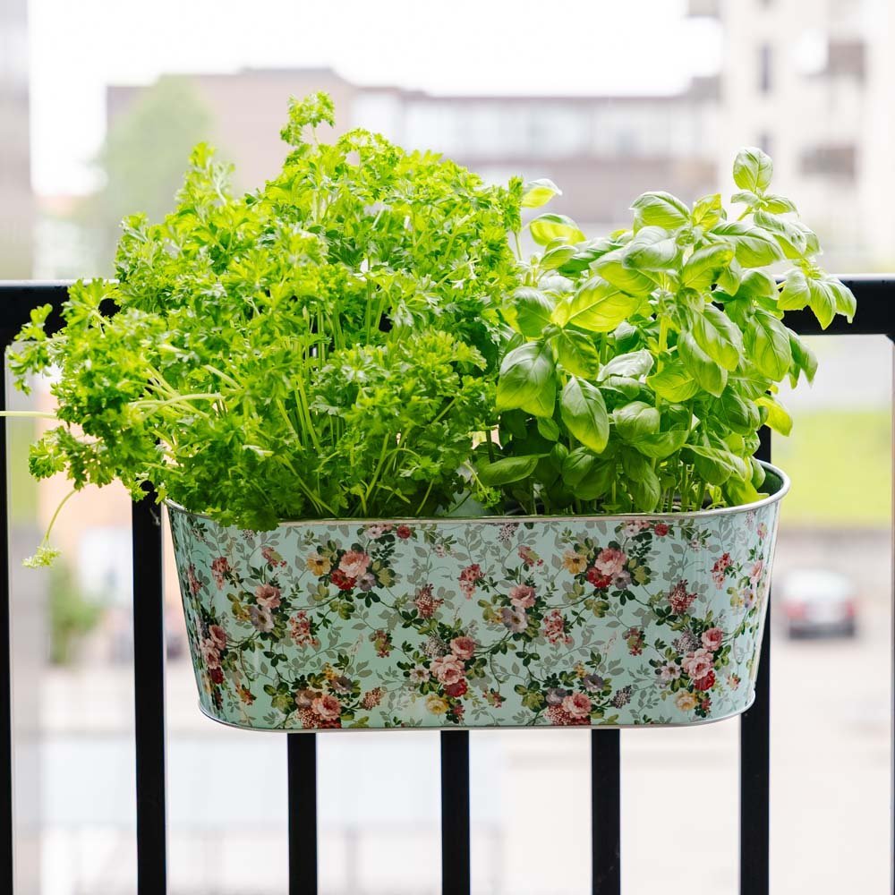 Balkonkasten mit Haken, L: 39,3 cm B: 28,9 cm H: 26,2 cm