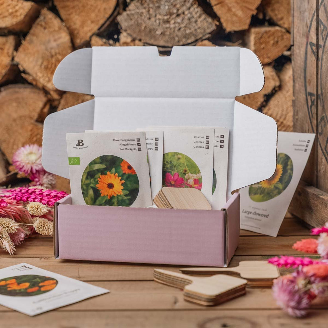 Blumenpaket zum Muttertag - 10 Tüten mit ökologischen Samen