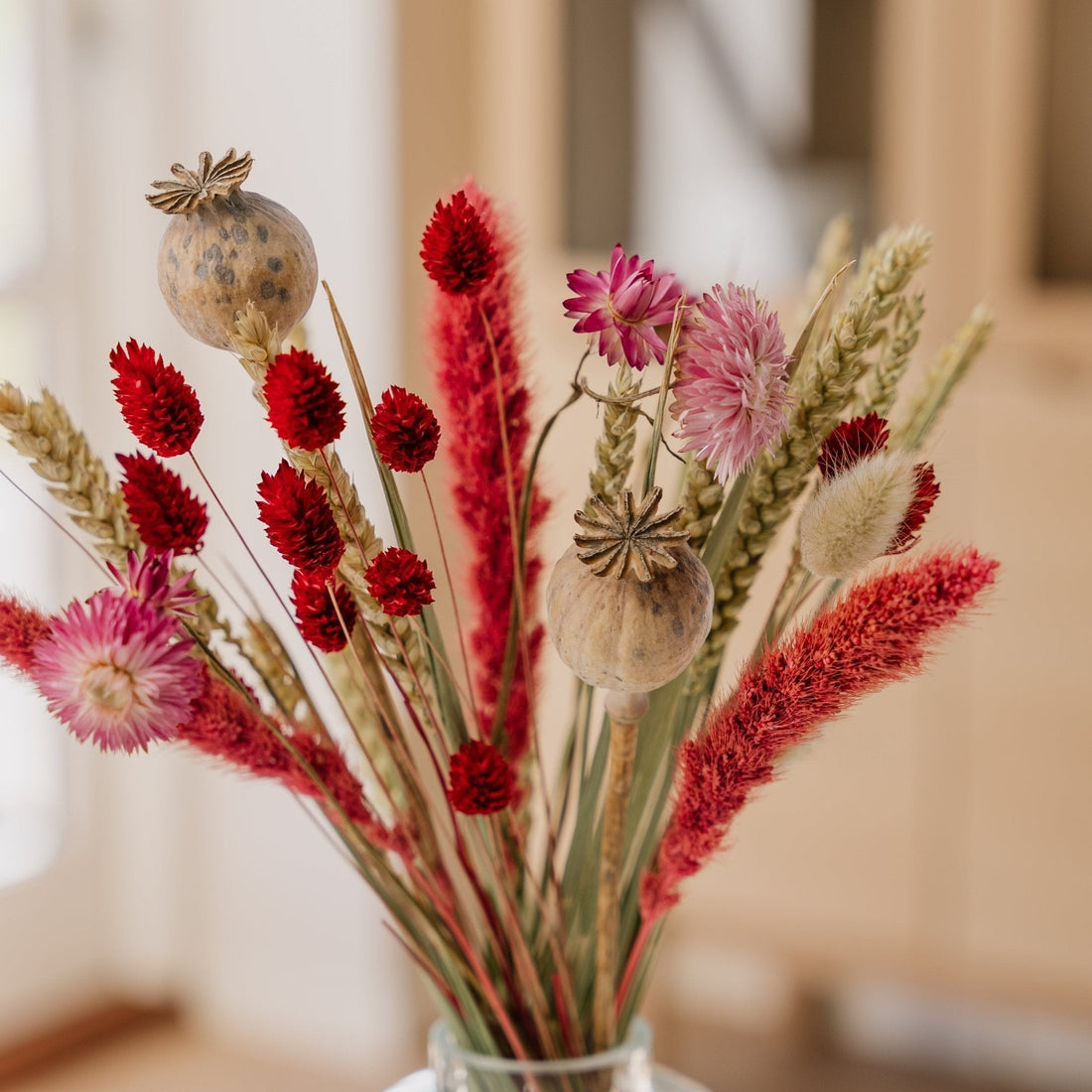 Ewiger Blumenstrauß, Rosa, H: 35 cm