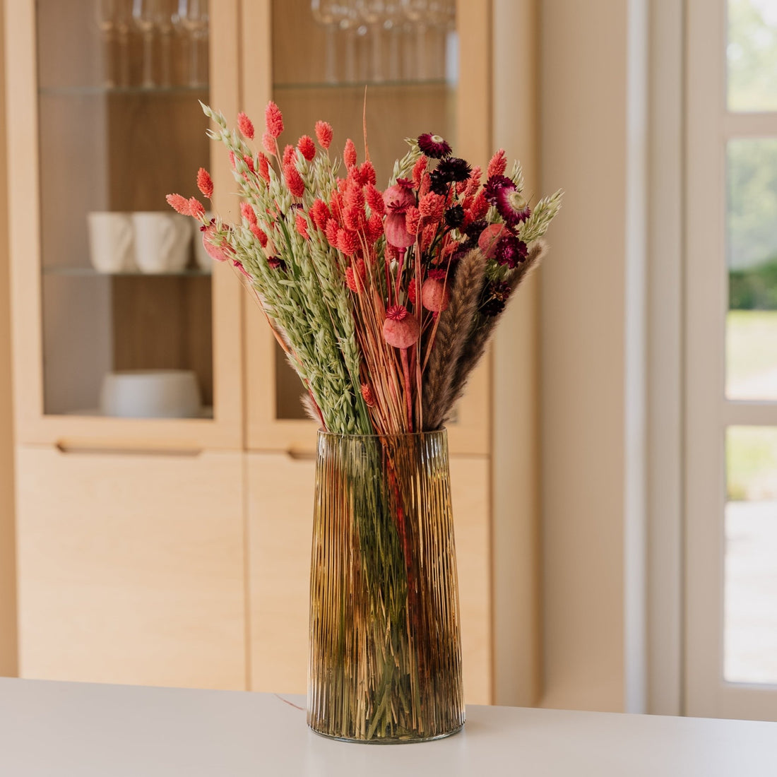 Ewiger Blumenstrauß, Sonnenschein, H: 55 cm