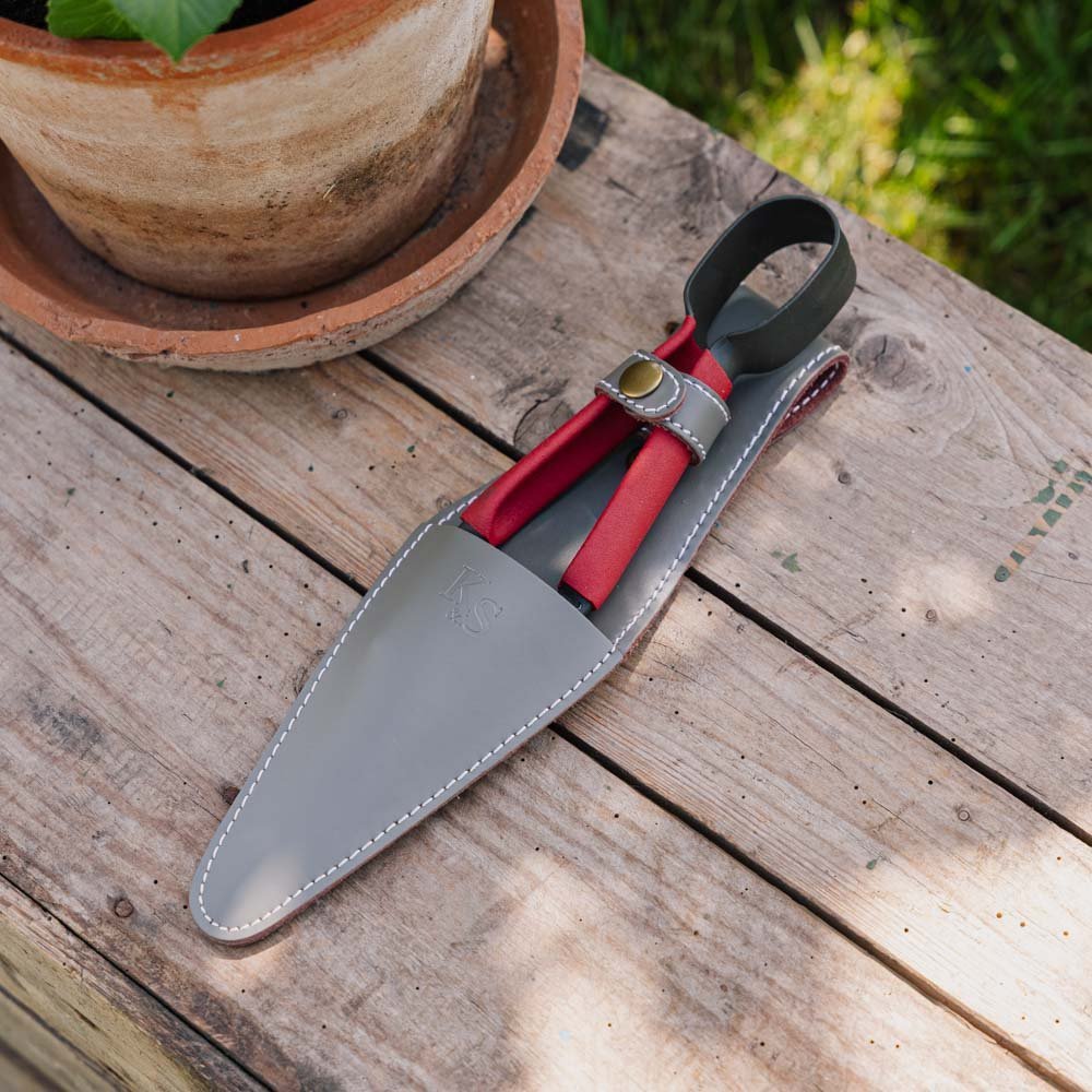 Gartenschere, mit Lederholster