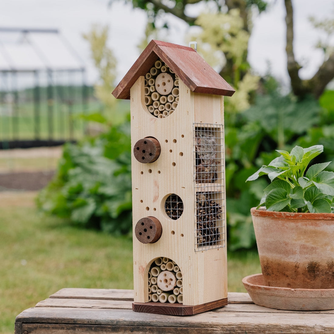 Insektenhotel, Turm, L: 15 cm B: 19 cm H: 52 cm