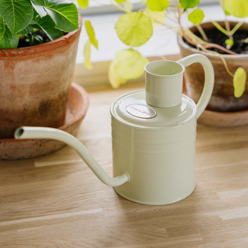 Metall Gießkanne für den Innenbereich, 1 L, Vintage/Creme