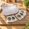 Microgreens-Box mit Keimturm - 5 Tüten Biosamen