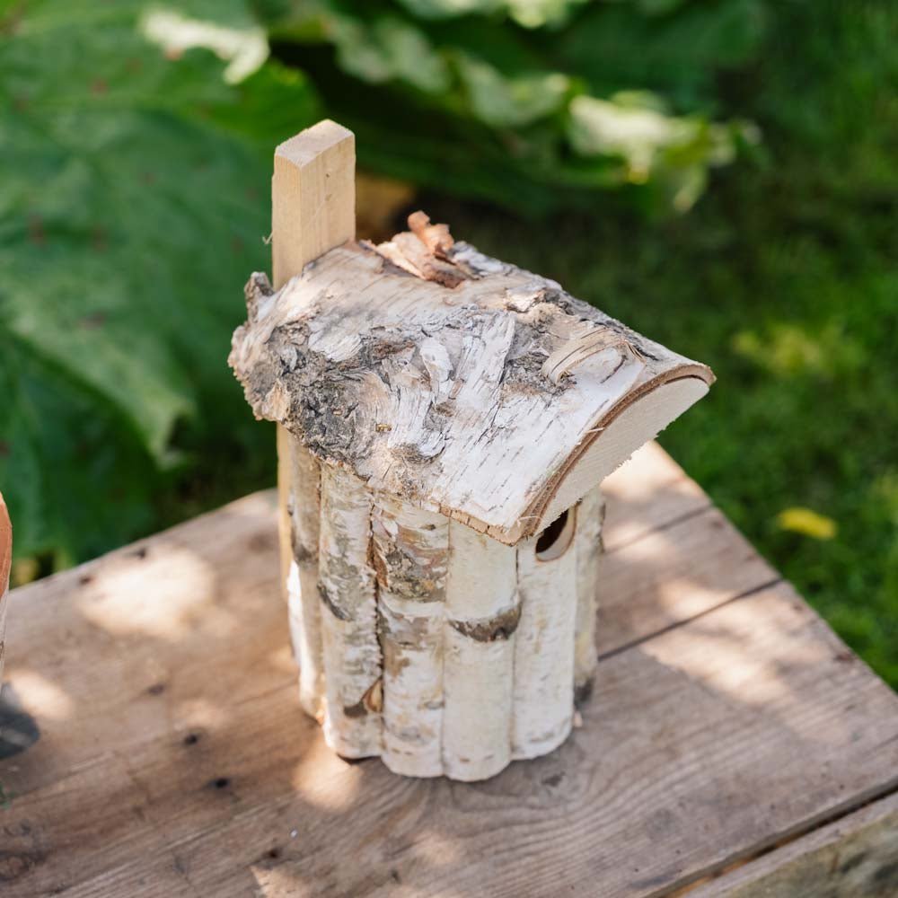 Nistkasten, Birkenholz, Ø: 17 cm H: 30 cm