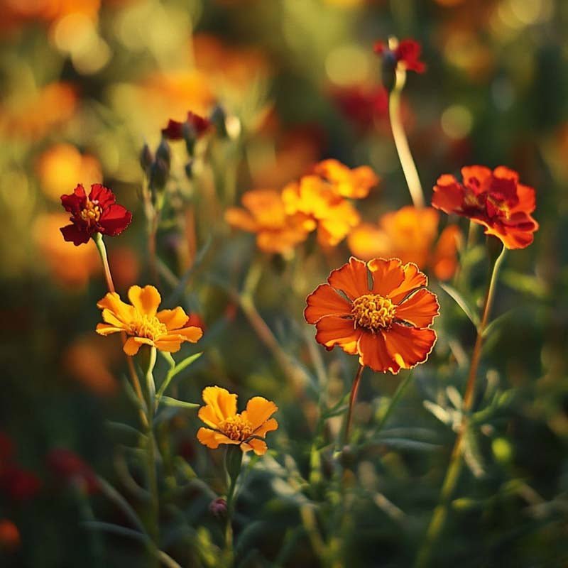 Tagetessamen 'French Marigold, Wild' - 75 Biosamen