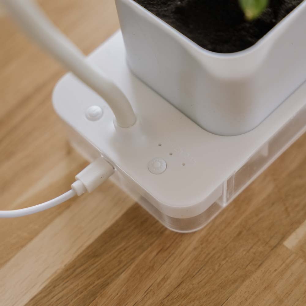 Wachstumslampe mit 2 Töpfen, L: 22,5 cm B: 9 cm H: 28,5 cm